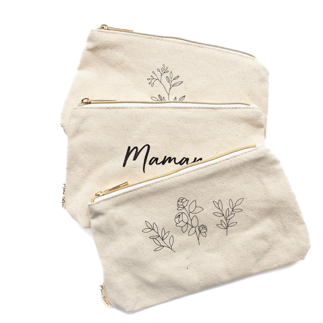 Pochette en coton recyclé - Maman - Maison Paréa