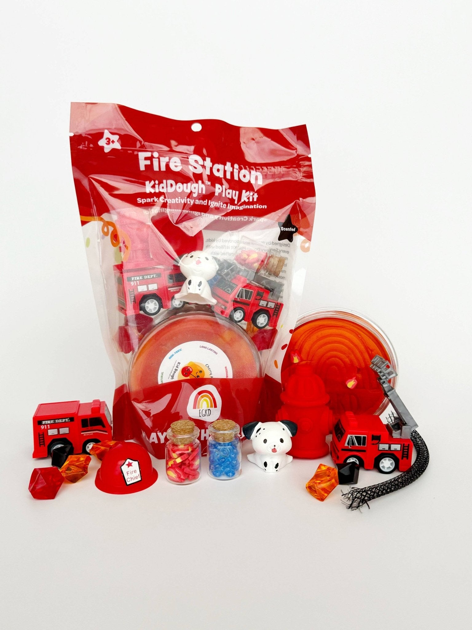 Fire Station (Cherry Mango) KidDough Play Kit - Maison Paréa