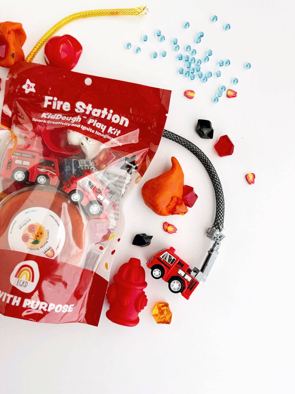 Fire Station (Cherry Mango) KidDough Play Kit - Maison Paréa