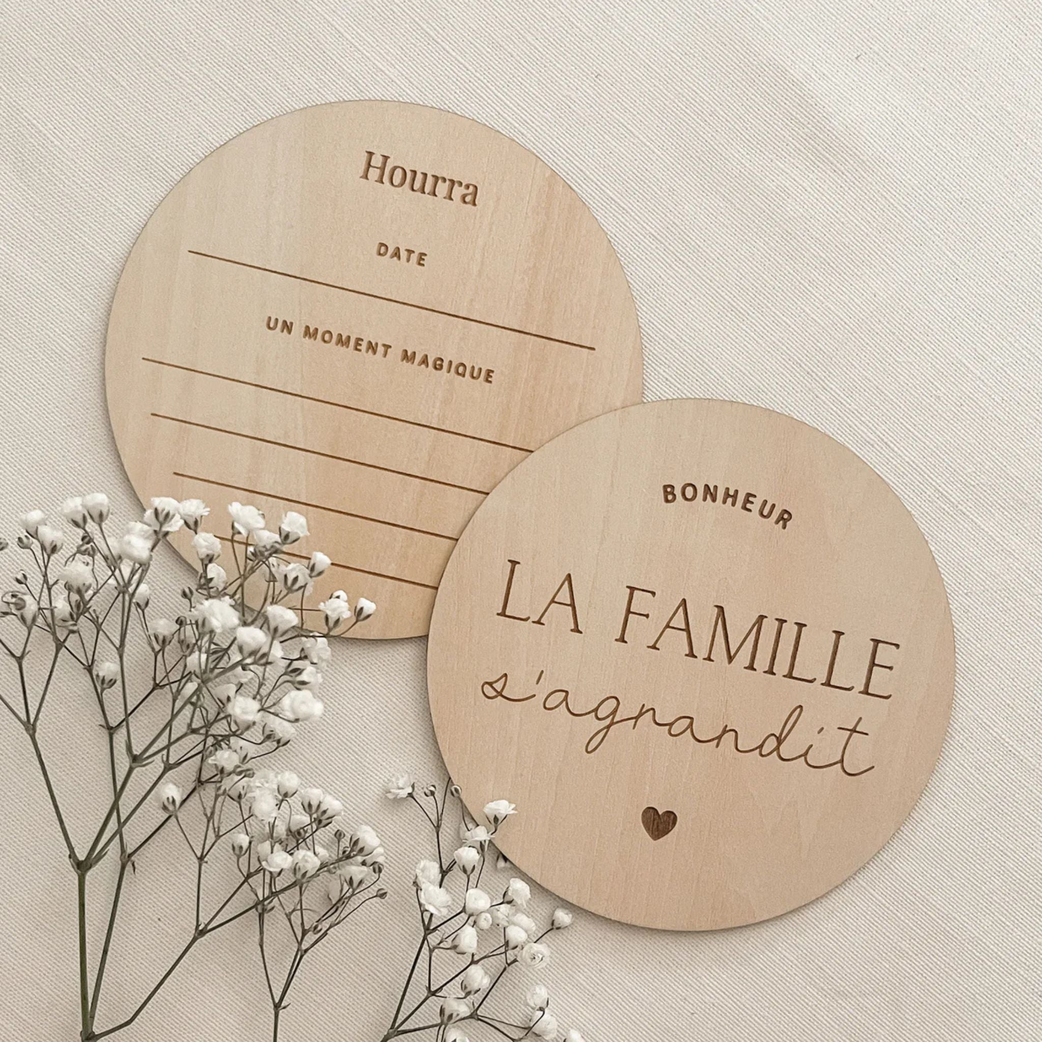 Pastille de bois - La famille s'agrandit - Maison Paréa