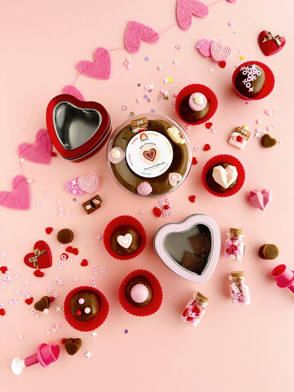 Pâte à modeler KidDough - Boîte de chocolats de la Saint - Valentin - Maison Paréa